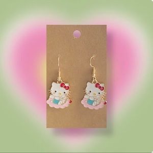 handmade hello kitty earrings